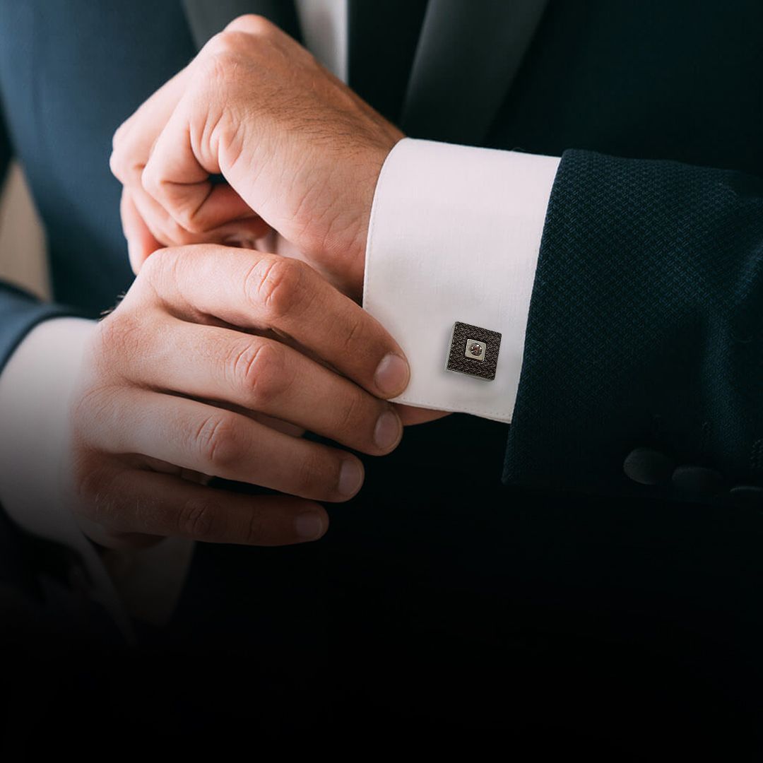 Grey and Silver Cufflinks
