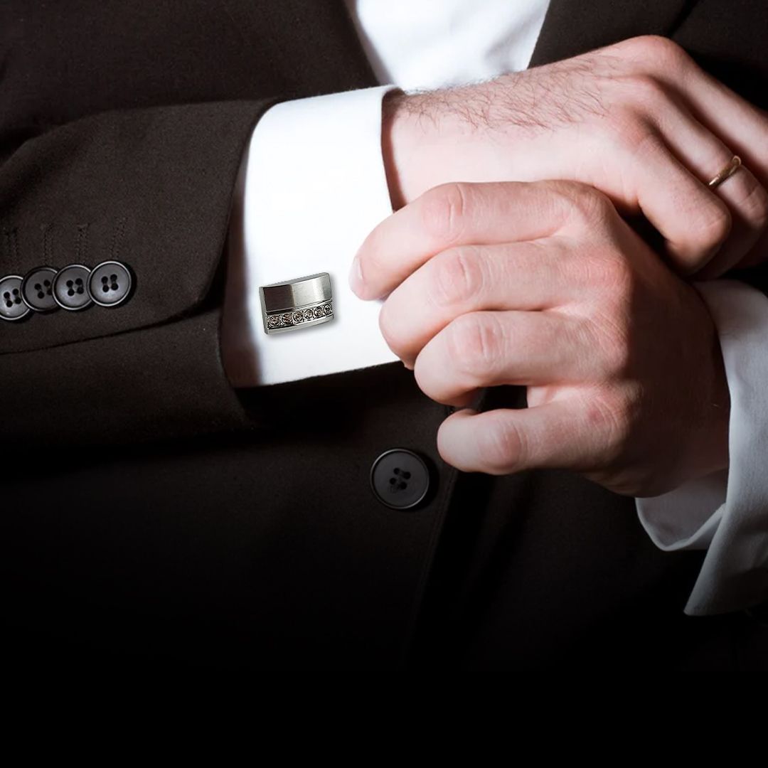 Modern Silver Cufflinks